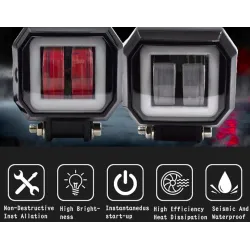 20W - 12V - 6000K - DRL - LED light bar with HELO - reflector - for motorcycle - SUV - truck - ATV - tractorLED light bar