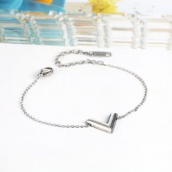 V letter - stainless steel braceletBracelets