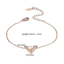 V letter - stainless steel braceletBracelets