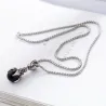 Dragon's paw with crystal - vintage stainless steel necklaceNecklaces