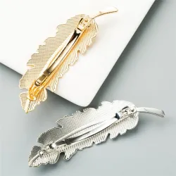 Vintage Blatt - Gold & Silber Haarnadel - Haarklammer