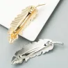 Vintage Blatt - Gold & Silber Haarnadel - Haarklammer