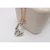 Halskette aus Edelstahl mit Kristall Giraffe