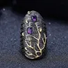 Vintage lila Zirkon - Goldbaum - Ring