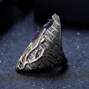 Vintage lila Zirkon - Goldbaum - Ring