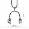 Necklace with headphones - black - gold - silverNecklaces