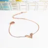 V letter - stainless steel braceletBracelets