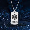 Medical alert - DIABETIC - stainless steel necklaceNecklaces