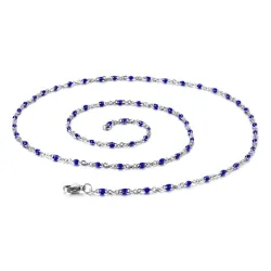 Stainless steel classic necklace with resin beadsNecklaces
