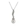 Crystal angel wing with pearl - necklaceNecklaces