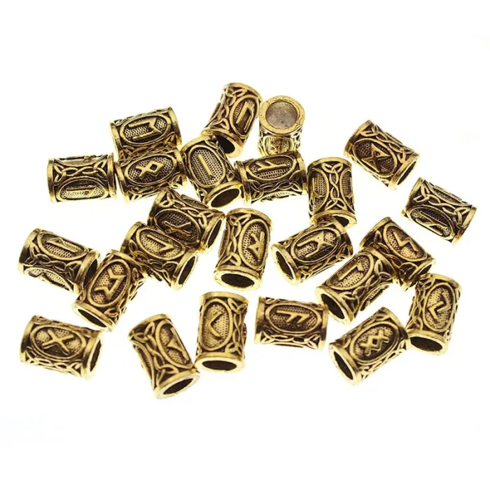 Viking Runes Metall Spacer Perlen - 24pcs/Set