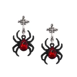 Matte Schwarz Spider Ohrstecker