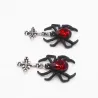 Matte Schwarz Spider Ohrstecker