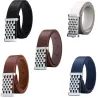Metall Square Gürtel - Leder
