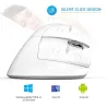 M618 - 2.4GHz - mini vertikale drahtlose Maus - Bluetooth 4 - Dual-Modus - wiederaufladbar - leise - weiß