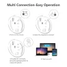 M618 - 2.4GHz - mini vertikale drahtlose Maus - Bluetooth 4 - Dual-Modus - wiederaufladbar - leise - weiß