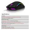 M625 - 12000 DPI - PMW3360 - USB kabelgebundene Spielmaus - 7 Tasten - RGB Hintergrundbeleuchtung - mit Fire Key