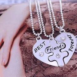 3Pcs Best Friends Forever Necklace Set - HeartNecklaces