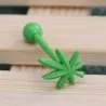 Tongue Piercing - Weed Design