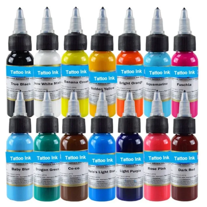 30ml Natürliche Pflanzen Tattoo Tinten - 14 Farben