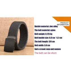 Luxury knitted belt with automatic buckle