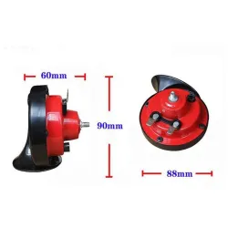 Auto Motorrad Elektrohorn - 2pcs - rot
