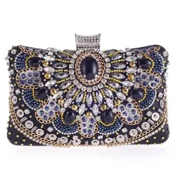 Diamant Kristall Geldbörse - mit Kette - Damen - Abendtaschen