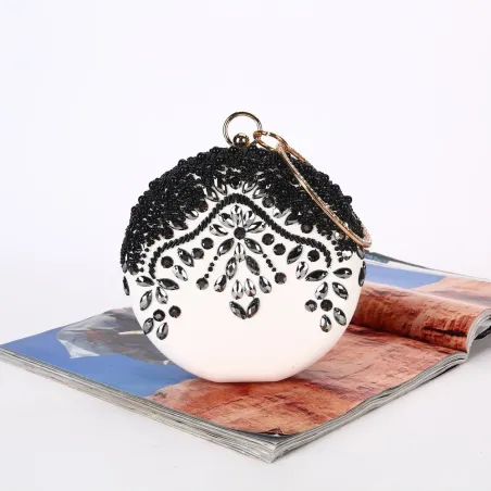 Luxus Abendtasche - Vintage - Diamant - Goldkette