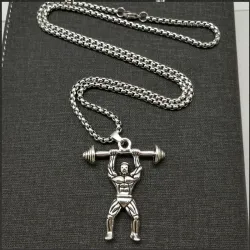 Weightlifting muscle - chain - necklaceNecklaces