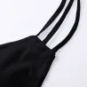 Low waist two piece swimsuit - plus size - black - whiteSwimming