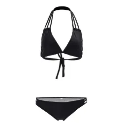 Low waist two piece swimsuit - plus size - black - whiteSwimming