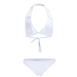 Low waist two piece swimsuit - plus size - black - whiteSwimming