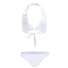 Low waist two piece swimsuit - plus size - black - whiteSwimming