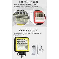 LED-Bar - Spot-Lichtlampe für Offroad-Autos - Traktoren - SUV - LKW - 72W - 126W / 12V - 24V