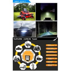 LED-Bar - Spot-Lichtlampe für Offroad-Autos - Traktoren - SUV - LKW - 72W - 126W / 12V - 24V