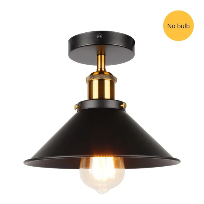 Ascelina industrielle Deckenleuchte - vintage - schwarz - gold