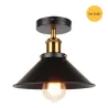 Ascelina industrielle Deckenleuchte - vintage - schwarz - gold