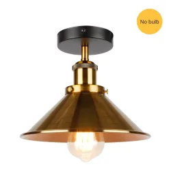 Ascelina industrielle Deckenleuchte - vintage - schwarz - gold