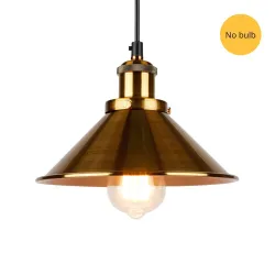 Vintage Wandleuchte - lange Hängelampe - gold - schwarz