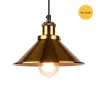 Vintage Wandleuchte - lange Hängelampe - gold - schwarz