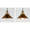 Vintage Wandleuchte - lange Hängelampe - gold - schwarz