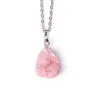 Gemstone pendant - metal chain - unisexNecklaces