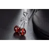 Double cherry - necklace - ring - earrings - bracelet - 925 sterling silverNecklaces