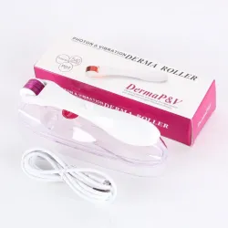 Elektrische Mikronadel mit LED - Titan Derma Rolle - Anti-Falten - Verjüngung Gesicht / Körper Massager