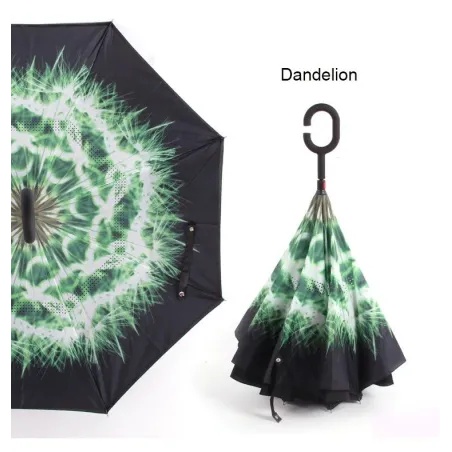 Reversible umbrella - anti-UV - folding - double layer - C-type handleOutdoor & Camping