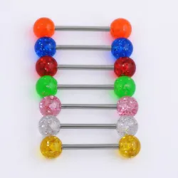 Body piercing - for tongue / nose / navel - barbell bar - luminousPiercings