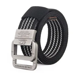 Jaycosin Fashion Non-Porous Adjustable Canvas Belt Youth Creative Buckle Belt Wild Stylish Popular S