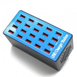 Multi USB Ladegerät - 20 Ports - 20A / 100W - LED - Quick-Charge