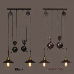 Vintage hanging pulley lamp - 2 / 3 heads - E27 - AC110 - 240VCeiling lights