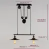 Vintage hanging pulley lamp - 2 / 3 heads - E27 - AC110 - 240VCeiling lights